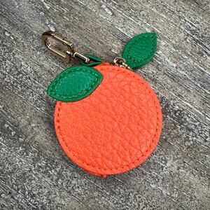 Orange Pouch Purse Charm Orange Bag Charm Fruit Keychain NeW FAST SHIP